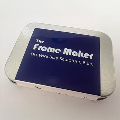 The Frame Maker - DIY Wire Bike Sculpture. Blue.