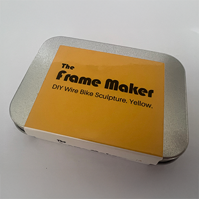 The Frame Maker - DIY Wire Bike Sculpture. Yellow.