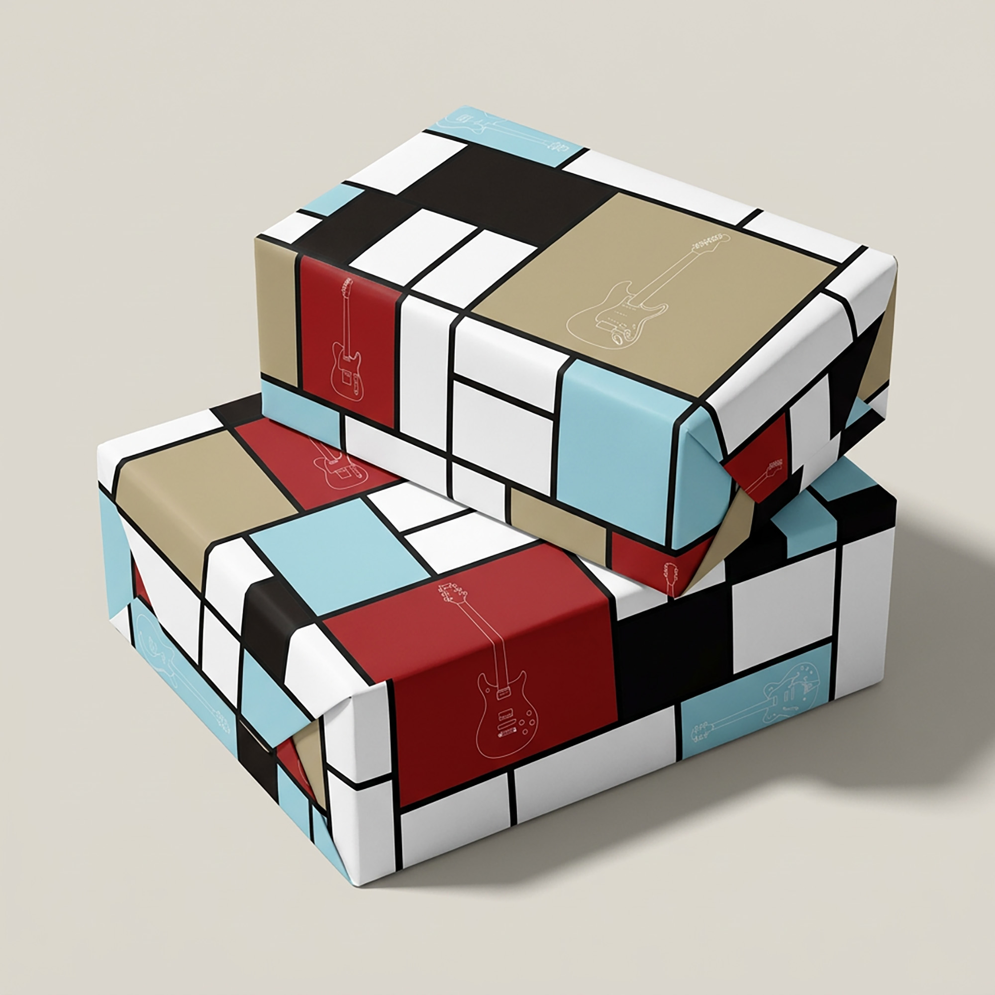 Mondrian's Melody Wrapping Paper